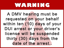 DMV Hearing Warning
